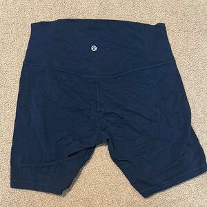 lululemon athletica Blue Bike Shorts Moisture-Wicking Stretch